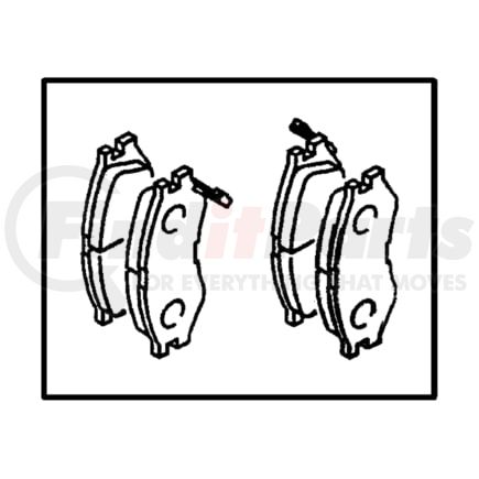 MR569588 by CHRYSLER - PAD KIT. Front Disc Brake. Diagram 12