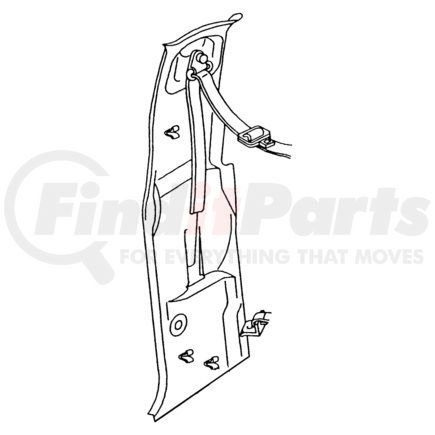 5ES66LAZAB by CHRYSLER - Body C-Pillar Trim Panel - Passenger Side, fits 1999-2001 Dodge Ram 1500