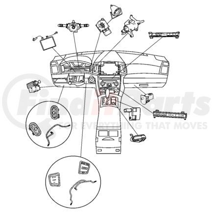 1CJ73ZJ3AB by CHRYSLER - BEZEL, COVER, PANEL. Ignition Switch. Instrument Lower, Instrument Panel. Steering Column Opening. Diagram -30