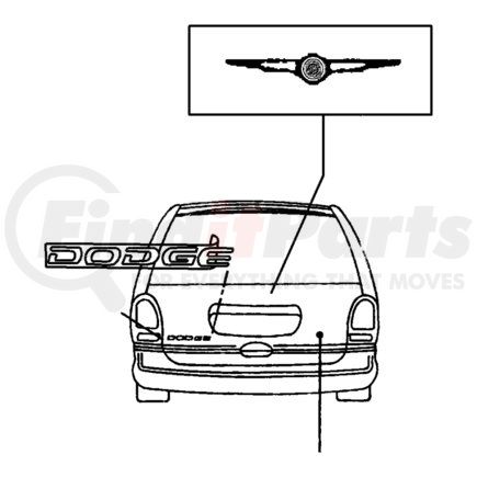 HS30RWH by CHRYSLER - NAMEPLATE. For Dodge. Diagram 1