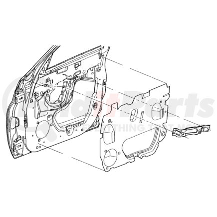 1GB63XDVAA by CHRYSLER - Door Interior Trim Panel - Front, fits 2004-2005 Chrysler PT Cruiser