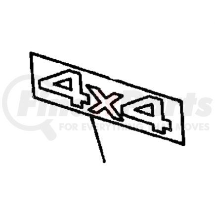5DV76SP1 by CHRYSLER - DECAL. Tailgate. 4 x 4. Diagram 3