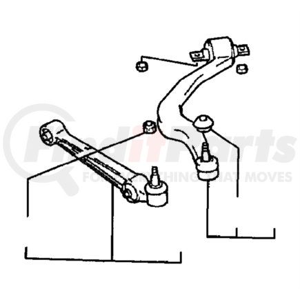 MR296290 by CHRYSLER - Suspension Control Arm - Rear, Passenger Side, Lower, fits 1997-2000 Dodge Avenger