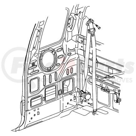 5GN87LAZAA by CHRYSLER - Seat Belt - Rear