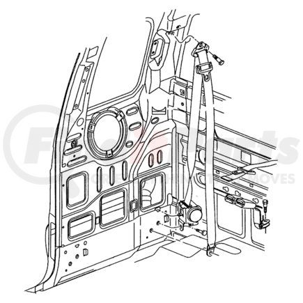 5GN86LAZAA by CHRYSLER - SEAT BELT. Right. Rear. Diagram 1