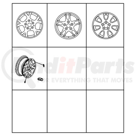 5HF55XZAAA by CHRYSLER - Wheel - Aluminum, fits 2003 Jeep Grand Cherokee