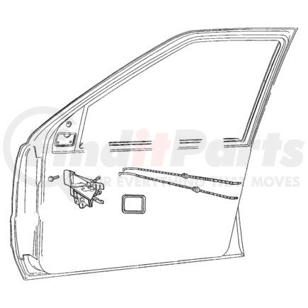 55074828 by CHRYSLER - ROD. Right. Inside Handle to Latch. Diagram 7