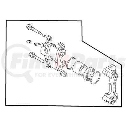 MB928410 by CHRYSLER - Disc Brake Caliper - Front, Driver Side, fits 1995-2000 Chrysler Sebring and Dodge Avenger