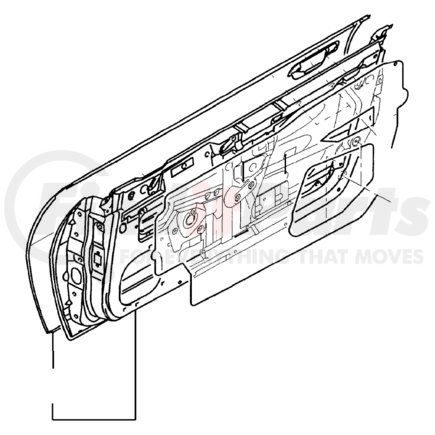 MR271710 by CHRYSLER - WATERSHIELD. Right. Front Door. Diagram 19
