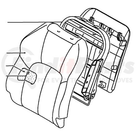 MR641424 by CHRYSLER - PANEL. Seat Back. Diagram 3