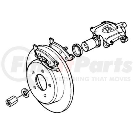 Chrysler V2014036AD Disc Brake Pad Kit Disc Brake Pad Kit - Rear, fits 2000, 1997-1998 Chrysler Town & Country