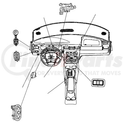 1EF561DBAA by CHRYSLER - Seat Heater Switch - fits 2007-2009 Dodge Avenger