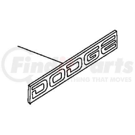 5EW65CA1 by CHRYSLER - DECAL. Liftgate. For Dodge. Diagram 2