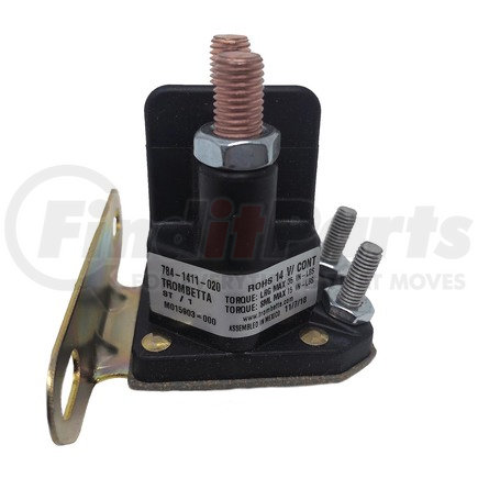 784-1411-020 by TROMBETTA - Solenoid 12V, 4 Terminals, Continuous
