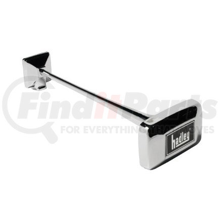 H02102A by HADLEY - Rectangular Bell Horn - 21.5" Overall Length, Chrome Aluminum, 7/16"-24 Connector Thread