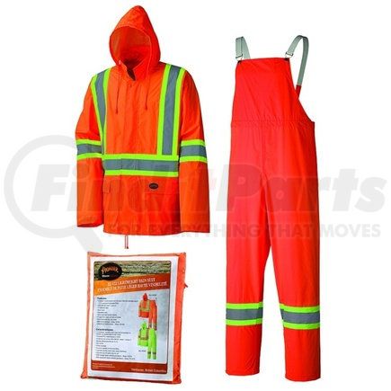 V1080150U-S by PIONEER SAFETY - Hi-Vis Safety Rainsuit