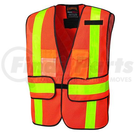 V1030150U-O/S by PIONEER SAFETY - All-Purpose Mesh Vest - Hi-Vis Orange, One Size Fits Most