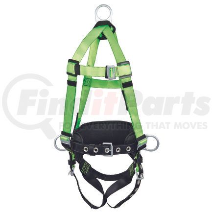 V8255212 by PEAKWORKS - Safety Harness - Contractor Harness, Side/Back D-Rings, Medium, Chest Pass Thru/Legs Grommet/Torso Friction