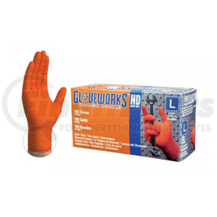 GW0N49100 by AMMEX GLOVES - POWDER FREE ORANGE NIT XXL