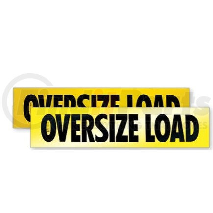 AAR104 by MS CARITA - Oversized Load Sign - Hinged Aluminum, 18″ x 84″, 12” Black Letters