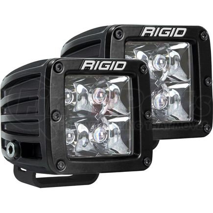 202213BLK by RIGID - RIGID D-Series PRO Midnight Edition, Spot Optic, Surface Mount, Pair