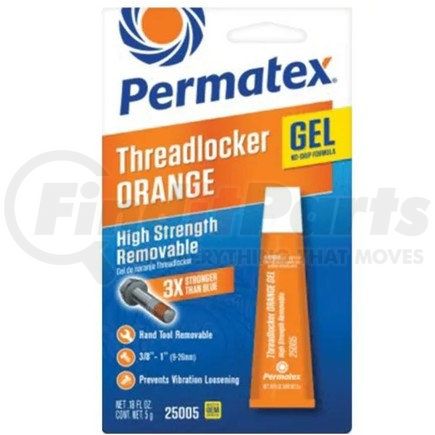 25005 by PERMATEX - HIGH STRENGTH REMOVABLE ORANGE