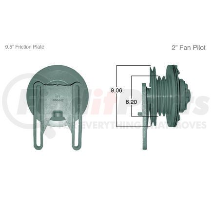 91091 by KIT MASTERS - Horton S and HT/S Series Engine Cooling Fan Clutch - Remanufactured, 2" Pilot