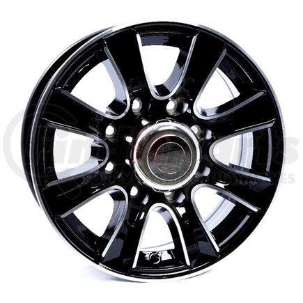 WH166-8A-THB by REDNECK TRAILER - Tredit 16 x 6 Aluminum Wheel 865 Thoroughbred Series Black