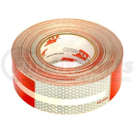 5649KC by REDNECK TRAILER - Reflexite Kisscut 6in Red/6in White 2in x 150ft Roll Conspicuity Tape