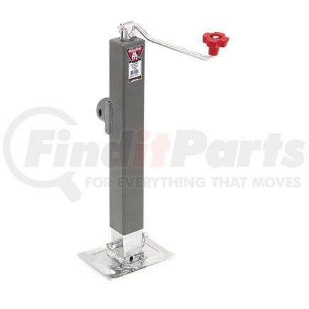 Redneck Trailer 195306 Trailer Jack Bulldog 5K Topwind Square Pipe Mount Swivel Jack 15in Lift