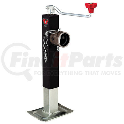 190706 by REDNECK TRAILER - Landing Gear Leg - Bulldog 8K Topwind Square Pipe Mount Swivel Jack 15" Lift