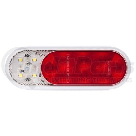 STL211RB by REDNECK TRAILER - Optronics Red 6in Oval LED S/T/T Light w/Built-in Back-up
