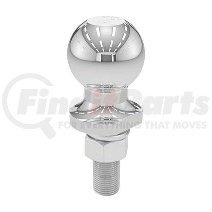 40065 by REDNECK TRAILER - Trailer Ball - Chrome, Silver, 2" Diameter, 3/4" x 2-1/8" Shank, 0" Rise, 160 ft. lb. Torque, 3500 lbs. Capacity