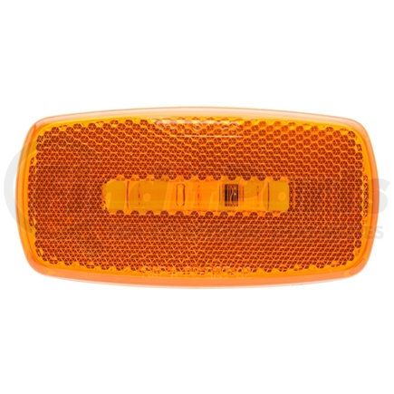 LT52-030 by REDNECK TRAILER - Redline Rectangular Oblong Amber Clearance/Marker RV LED Light w/Black Base