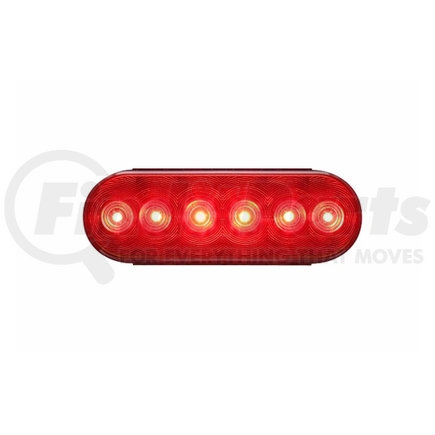 STL-12RB by REDNECK TRAILER - Optronics Fleet Red 6in Oval LED S/T/T Light