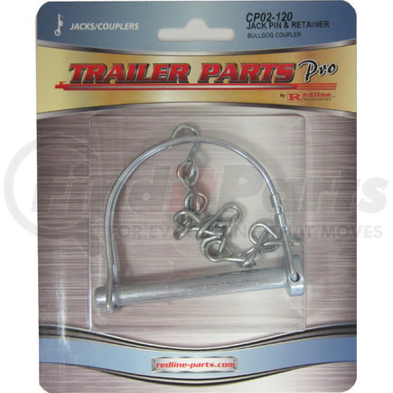 CP02-120 by TRAILER PARTS PRO - Redline Pin & Retainer for Bulldog Couplers