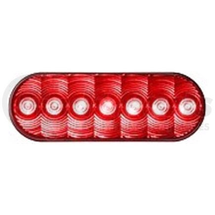LT74-200 by TRAILER PARTS PRO - Redline LED Kit, Red Stop/Turn/Tail 6" Oval, Made In USA