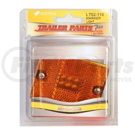 LT02-110 by TRAILER PARTS PRO - Redline Amber Square Stud Mount LED Light