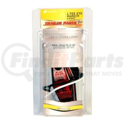 LT02-210 by TRAILER PARTS PRO - Redline Red Mini LED Clearance/Marker Light w/Chrome Base