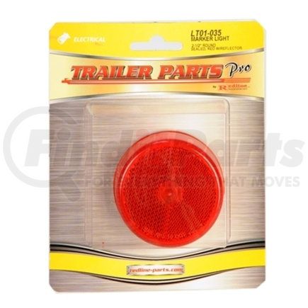 LT01-035 by TRAILER PARTS PRO - Redline Red 2 1/2in Round Clearance/Marker Light