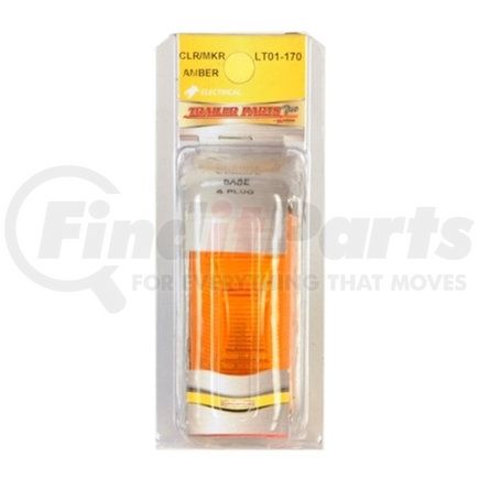 LT01-170 by TRAILER PARTS PRO - Redline Amber Mini Thinline Clearance/Marker Light w/Chrome Base