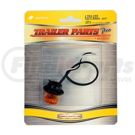 LT02-235 by TRAILER PARTS PRO - Redline Amber 3/4in Round LED Clearance/Marker Light w/Grommet