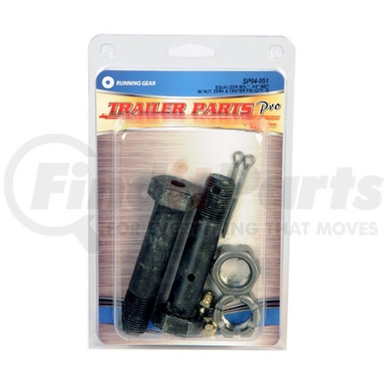 SP04-051 by TRAILER PARTS PRO - Redline 3/4 x 3 1/2 Equalizer bolt w/Nut, Zerk, and Cotter Pin