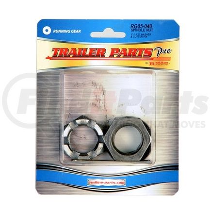 RG05-040 by TRAILER PARTS PRO - Redline Spindle Nuts w/D-washers & Cotter Pins