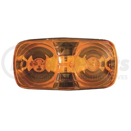 LT01-200 by TRAILER PARTS PRO - Redline Amber Bullseye Clearance/Marker Light w/Black Base