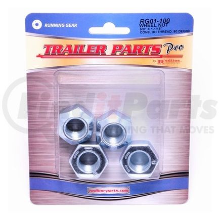 RG01-100 by TRAILER PARTS PRO - Redline 5/8 x 1 1/16 Coned Wheel Nuts