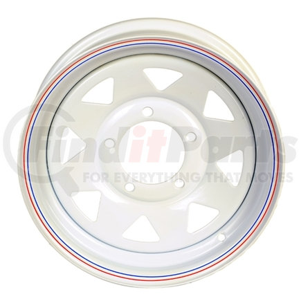 WHI155-555WS by REDNECK TRAILER - Wheel - 15 x 5 White Spoke Wheel 555