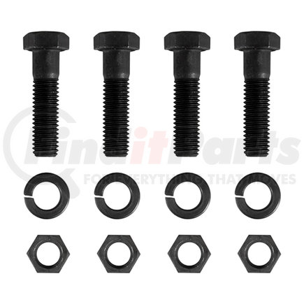 48330 by REDNECK TRAILER - Pintle Mount Bolt Kit - Includes (4) 1/2"-13 x 2" Hex Bolts, (4) 1/2"-13 Hex Nuts and (4) 1/2" Lock Washers