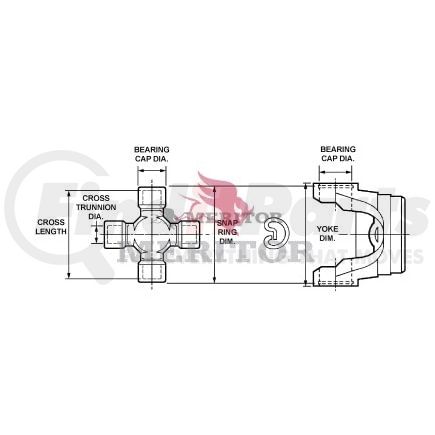AxleTech CP200X Universal Joint Driveline - Center Parts Repair Kit