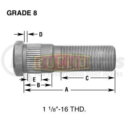 Euclid E-10224-L Euclid Wheel End Hardware - Wheel Stud, Single End, LH